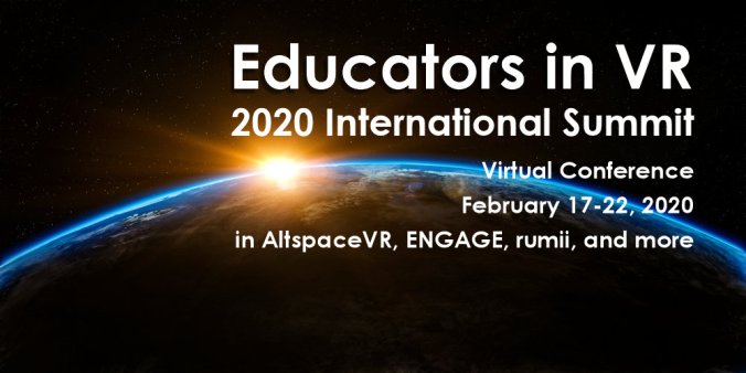 Get ready for #EducatorsInVR's first VR International Summit! 6 days, 150 speakers and over 100 round-the-clock hours of events &amp; presentations in #socialVR ✨

bit.ly/Educators-In-V…
