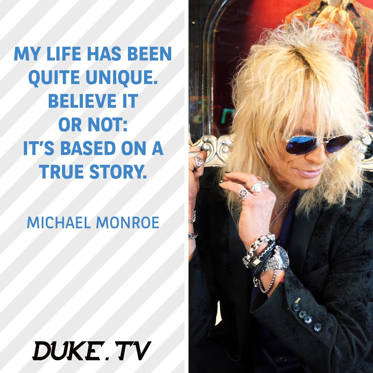 OfficialDukeTV's tweet photo. Legendary rock star @michaelmonroe resumes his tour next week in Finland!
New album “One Man Gang" (@SilverLMusicltd).
Interview with subtitles: https://t.co/ZAVYvpPG6G
@REPLICAPROMO @HRCParis #HanoiRocks @HanoiRocks_fans @michaelmonroejp #DukeTV https://t.co/g4cSbT6M8K