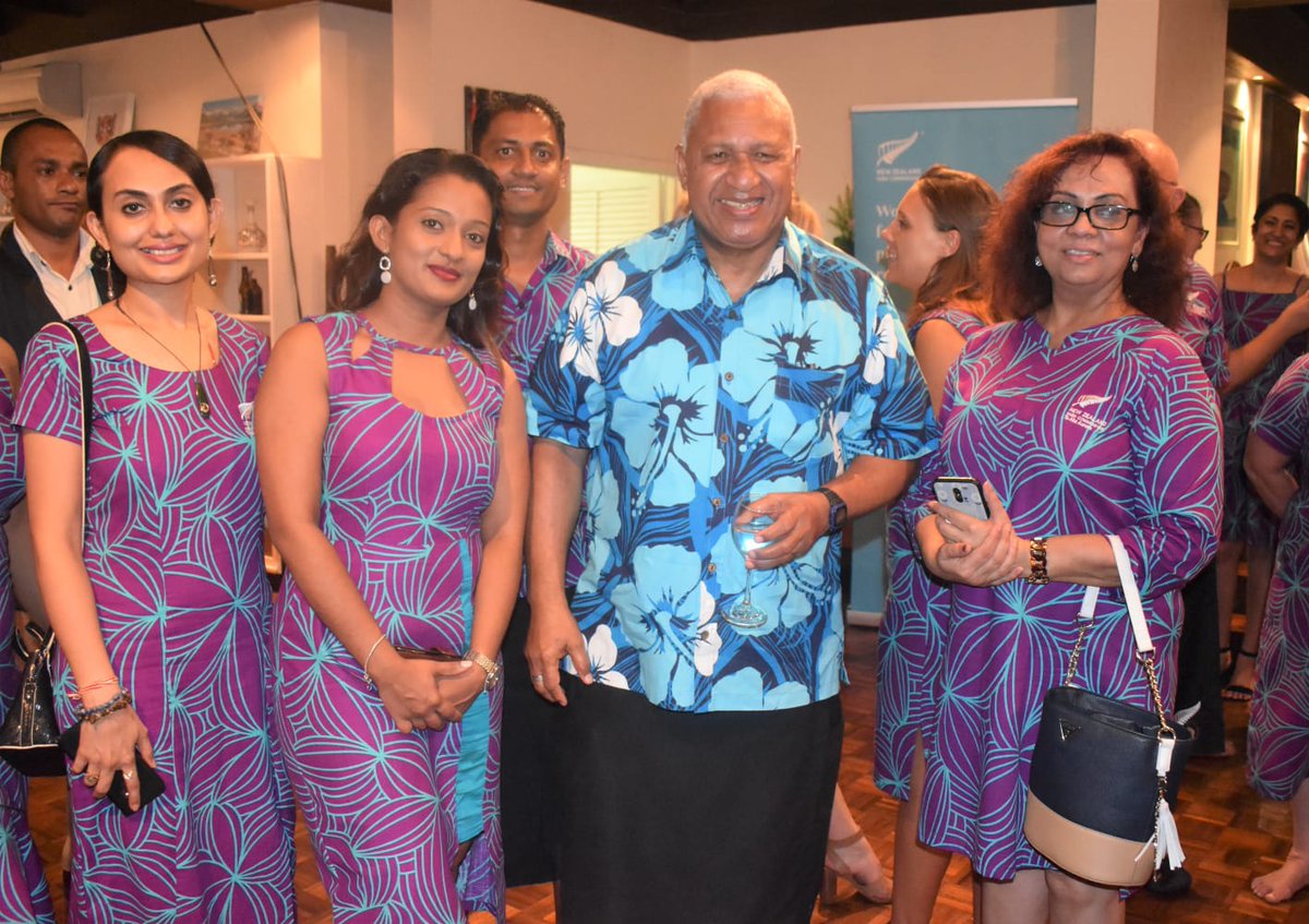fiji_opm's tweet photo. Before the night ends, we would like to wish our Kiwi brothers and sisters a "Happy Waitangi Day".

@FijiPM earlier this evening joined @JCurrNZ and the staff of the NZ High Commission in Fiji to celebrate New Zealand's culture and diversity.
#WaitangiDay2020 https://t.co/UKVaiJ2p1E