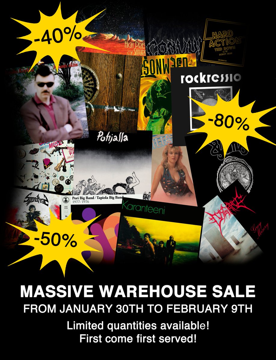 The Great Warehouse is still on! Hundreds of CDs and LPs at crazy prices! Valid until stock runs out or February 9th. 👉 svartrecords.com #svartrecords #warehousesale #sale #firstcomefirstserve