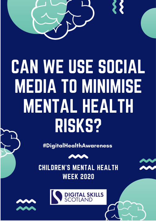 DigitalSkillsSc's tweet photo. 850,000 young people in the UK diagnosed with a
#mentalhealth condition. #ChildrensMentalHealthWeek urges the need for education in social marketing, as it can be focused on encouragement and support. Share your views on the influence social media can have! 👩‍💻#TimeToTalkDay https://t.co/BZTmockAgc