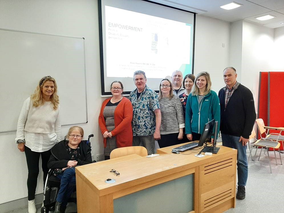 A group of students at St Angela's college studying for the Postgrad Cert in Disability studies