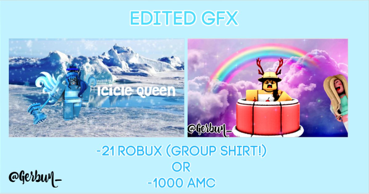 Gerbun On Twitter Gfx Commission 3 If You Payed Thru Robux - group merch i use to transfer robux to accs roblox