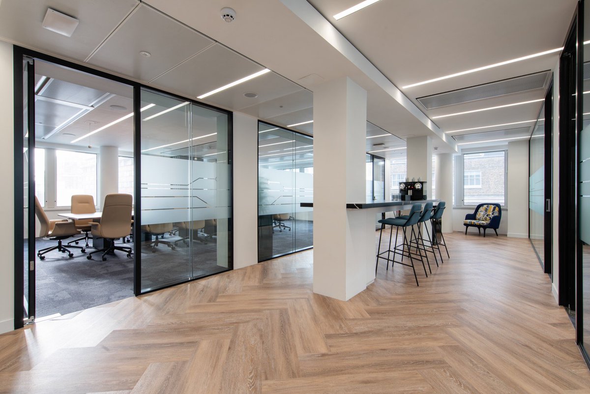 MorganLovell's tweet photo. Here’s a first look at the new 5,300 sq ft #UltraElectronics office in Portman Square, London.
Their office relocation was an opportunity to create an improved environment for staff.
#officedesign #interiordesign #fitout https://t.co/mqOFmb9YJZ