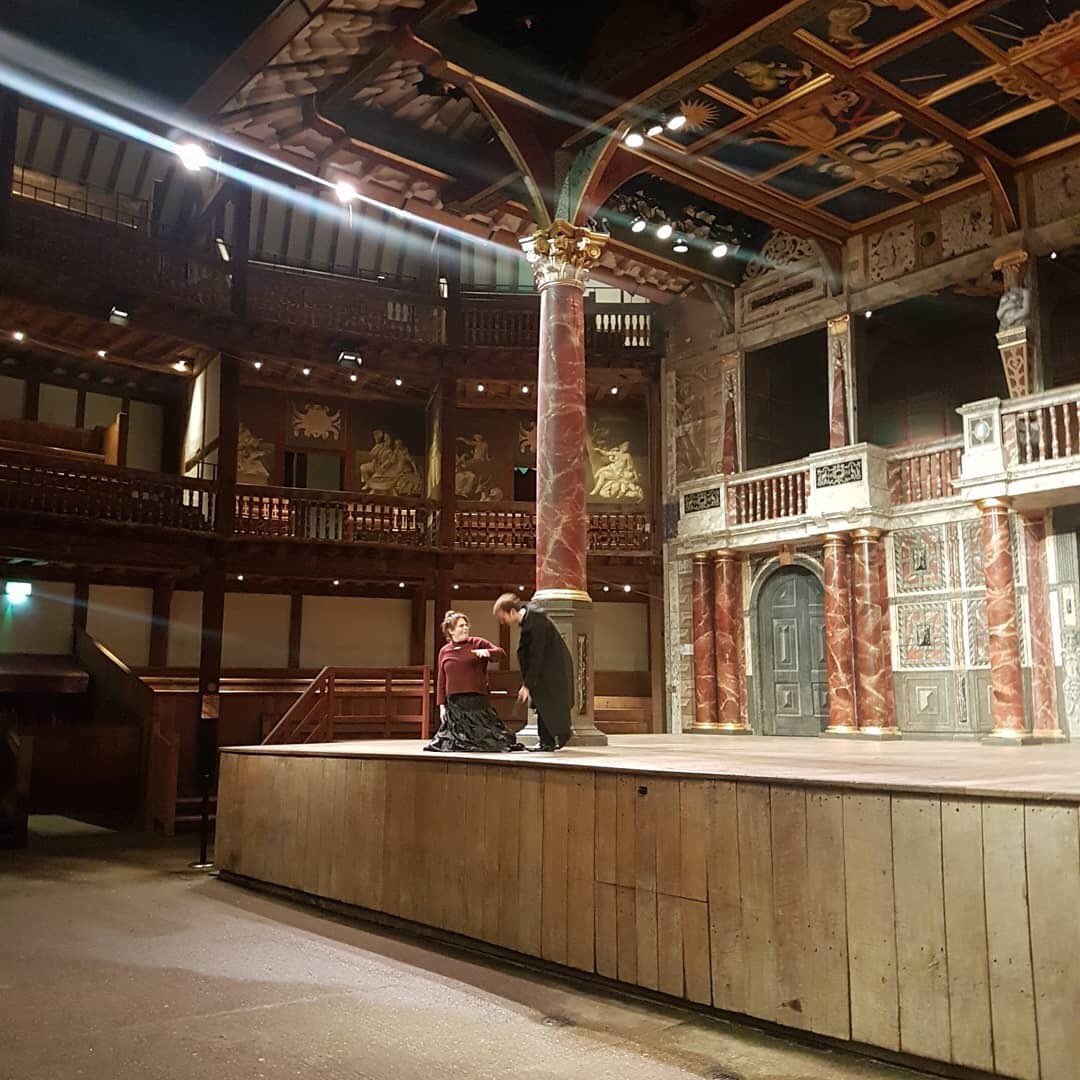 rcsmacct's tweet photo. In the meantime, we look back at what a month it’s been at @The_Globe, culminating in our sharing of Cymbeline and of Directors’ Scenes by Shakespeare’s contemporaries. Take a look at these sneak peaks from rehearsals  #masters #macct https://t.co/cZcWsoVnVB