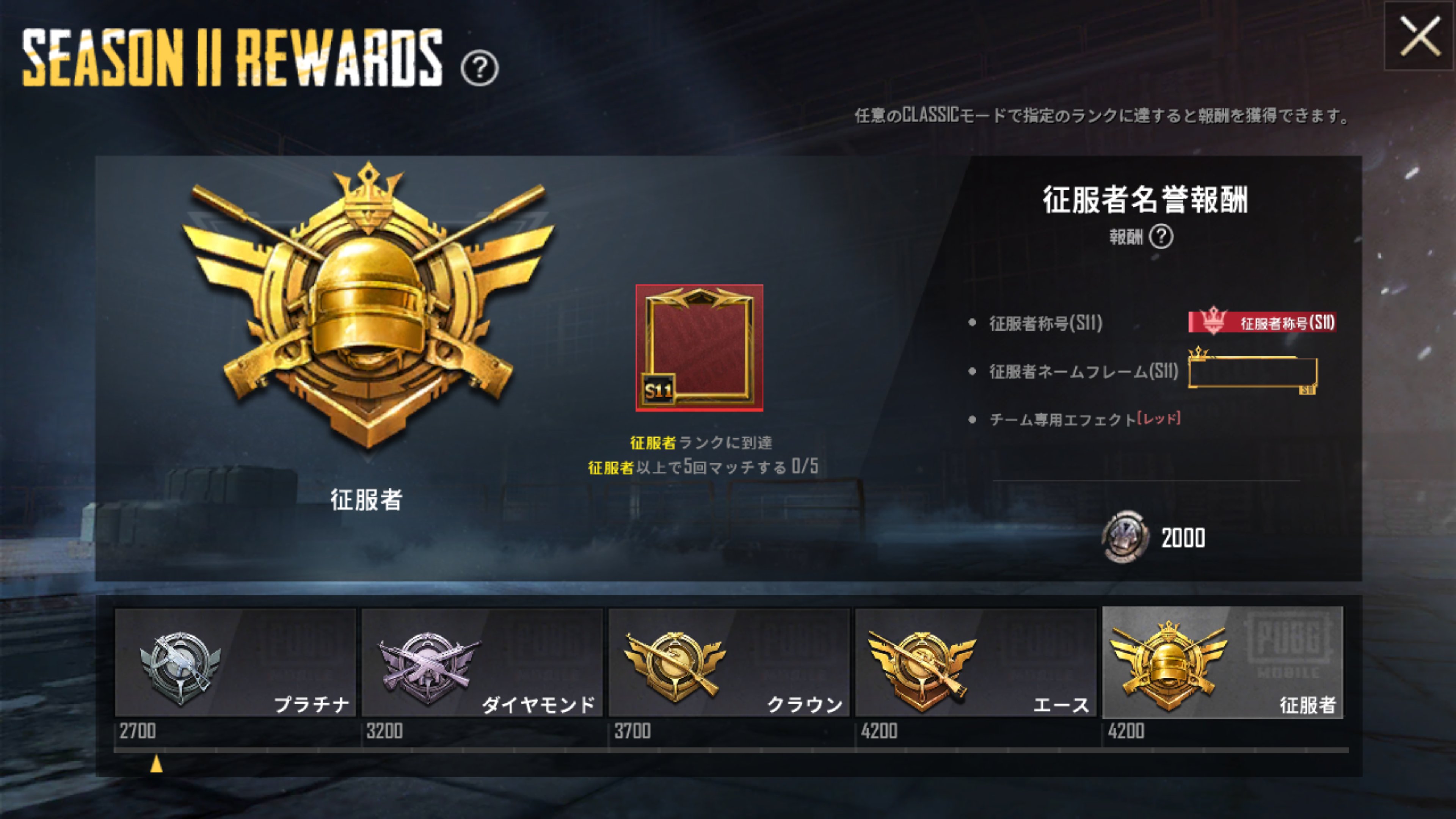 Pubg Mobile Japan No Twitter シーズン11が開始してから1カ月ほど経過しました 皆さんが今シーズンで目指しているランクは ぜひコメントであなたの目指しているランクを教えて下さい Pubgモバイル T Co Arzuopihdp Twitter