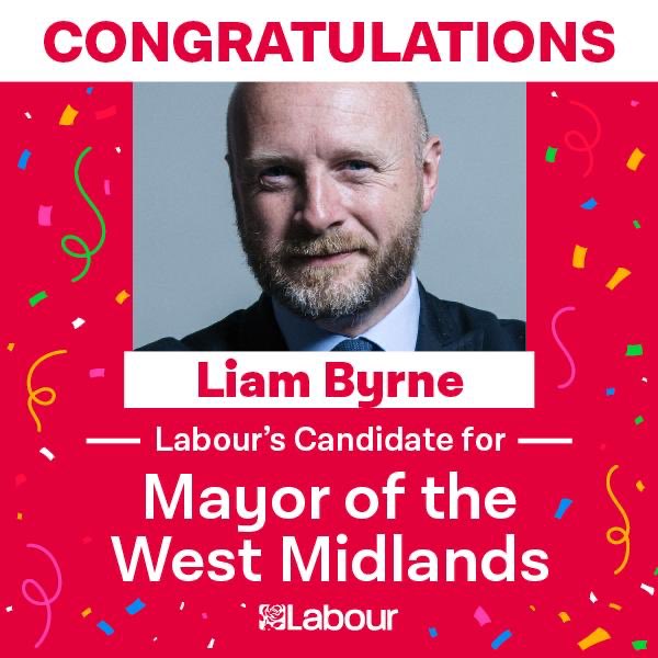 CllrJohnCotton's tweet image. Well done @liambyrnemp. Looking forward to campaigning to get you elected as the West Midlands first @UKLabour Mayor. #LetsStartNow