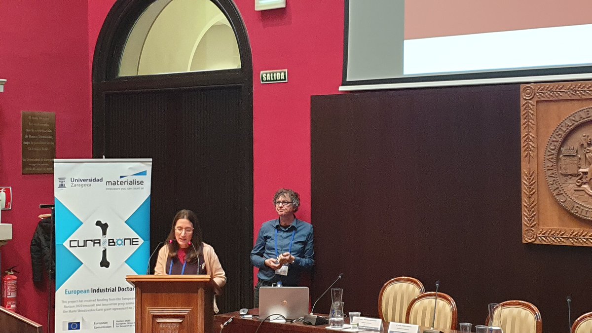 curabone's tweet photo. Now it's time for the talk of prof Bert van Rietbergen introduced by prof MªJosé Gómez-Benito about analysis of bone structure #BoneZaragoza #MSCA #H2020 #CuraBone https://t.co/GgfS2lCOS8