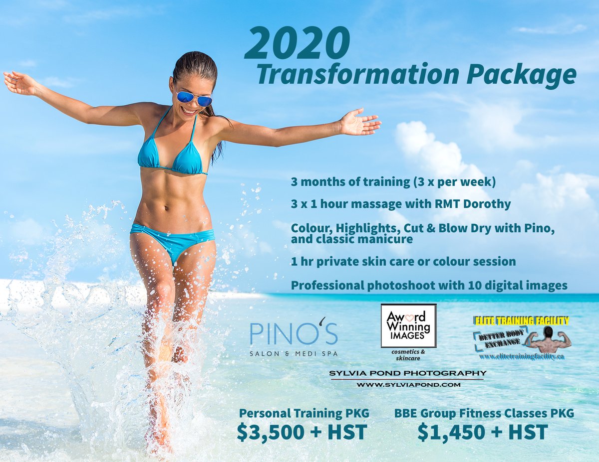 EliteTF's tweet photo. New Year, New you! We've partnered with some amazing colleagues to offer you a one of a kind transformation package! Look great! Feel great! And get pampered!
Sign up today. Email: dorothy@elitetrainingfacility.ca
#fitness #fit #newyearnewyou #spaday #mymk https://t.co/EFiBWNRbkC