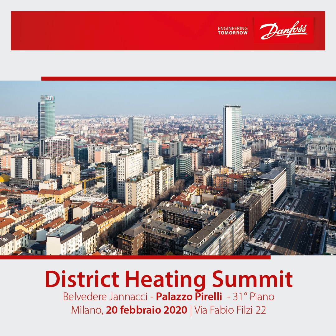 Danfoss_Italia's tweet photo. #DanfossHeating, in collaborazione con #Airu, è lieta di invitarti al Workshop #Teleriscaldamento & #Digitalizzazione. Ti aspettiamo il 20 febbraio al 31° piano di Palazzo Pirelli di Milano 👉https://t.co/rZYmEbMNQQ https://t.co/P7VDZvvB1w