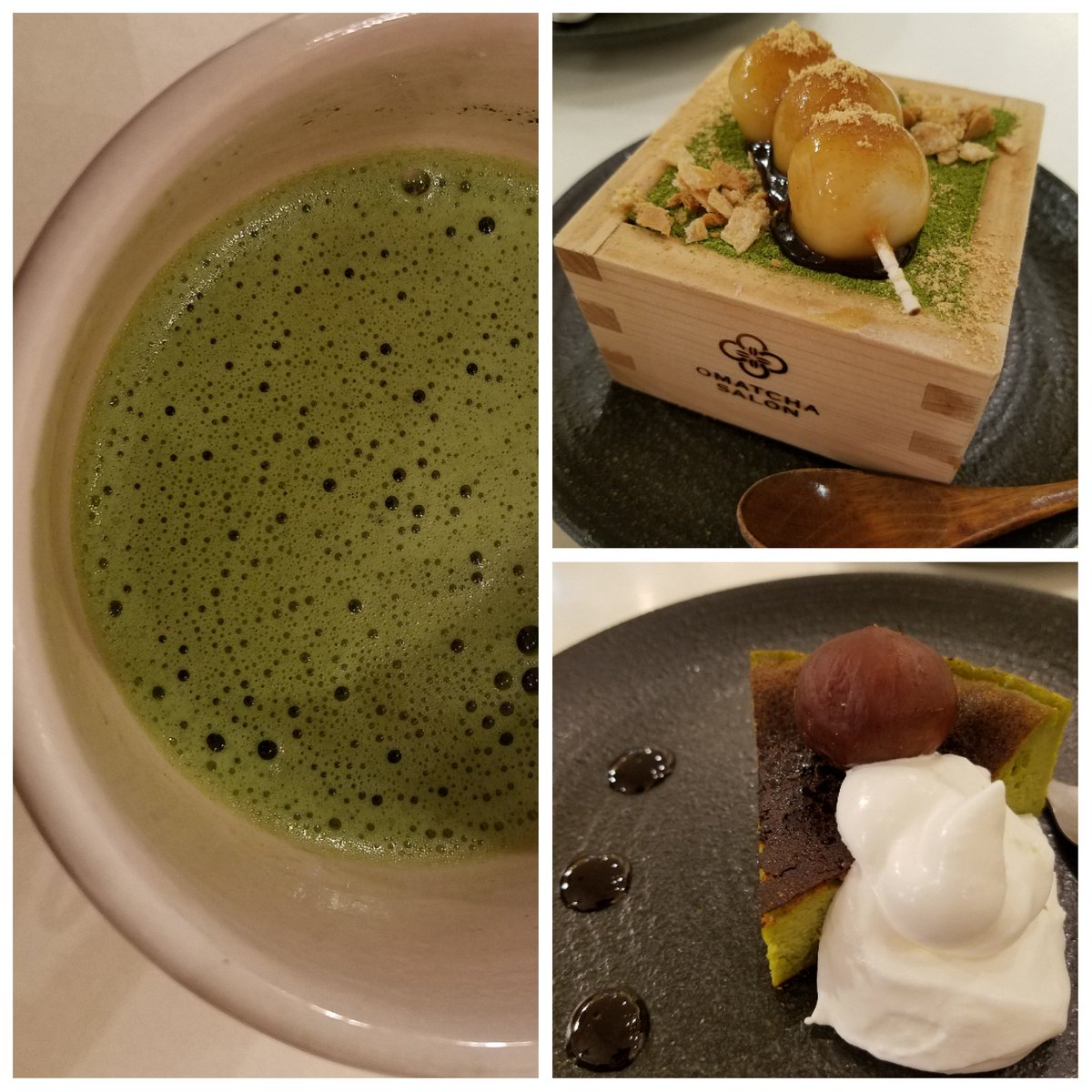 池袋スイーツ侍 على تويتر 2月6日は 抹茶の日 らしいので 池袋parco の Omatchasalon へ お抹茶 初昔 に みたらし団子ときな粉の生のティラミス 焦がし黒糖と渋皮栗の抹茶バスクチーズケーキ をいただきました 普段抹茶を飲む機会はあまりないのですが