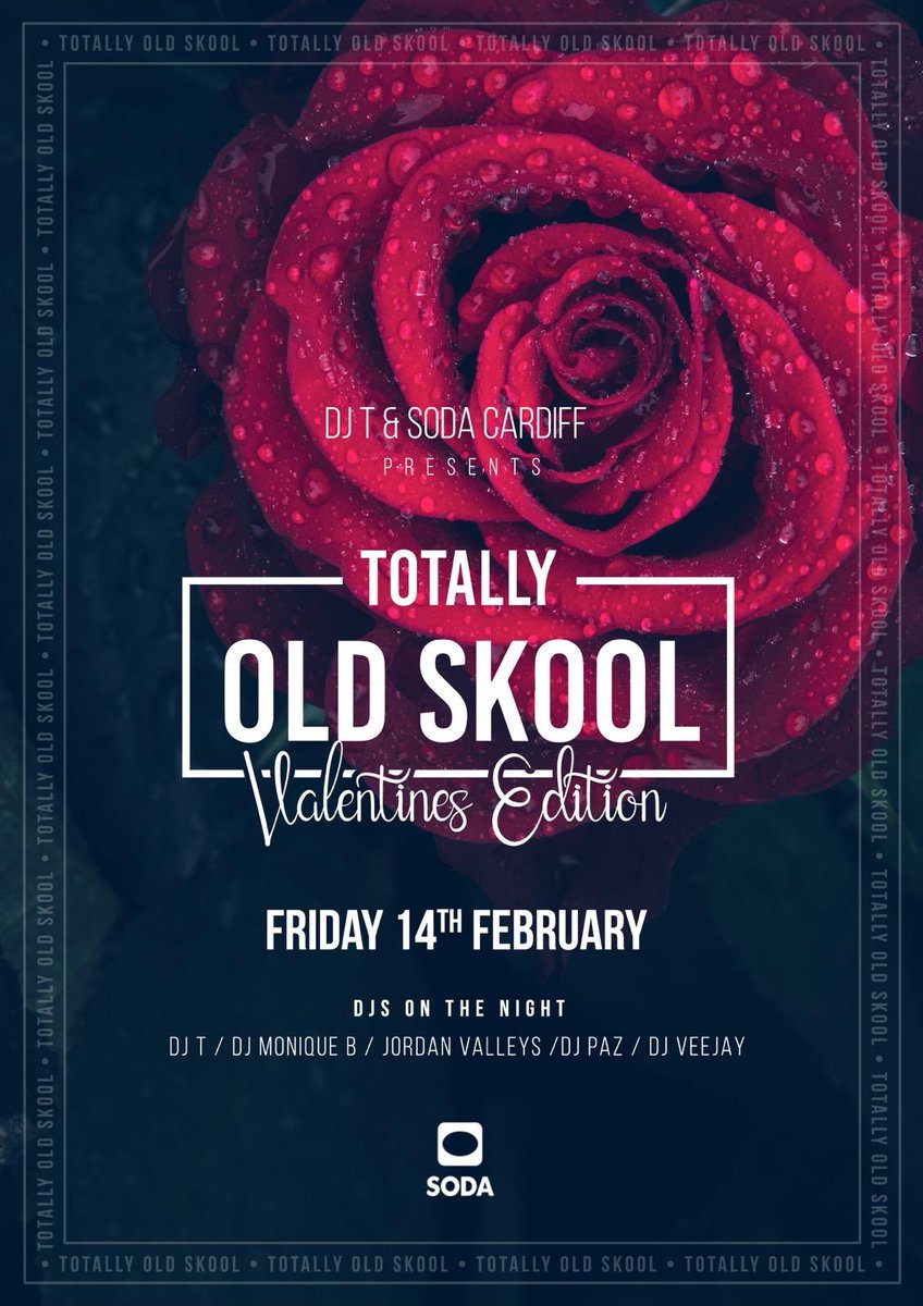 CATCH ME @ SODA | CARDIFF
⠀⠀⠀⠀⠀⠀⠀⠀⠀
❣️TOTALLY OLD SKOOL VALENTINES SPECIAL❣️
⠀⠀⠀⠀⠀⠀⠀⠀⠀
🎵RNB | HIP HOP | DANCEHALL | GARAGE🎵
⠀⠀⠀⠀⠀⠀⠀⠀⠀
TICKET LINK 🎟▶️ fixr.co/event/98603344
