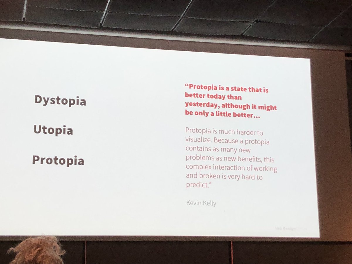 #HarrietWakelam climate change is coming. Using models to plan for future scenarios. The future is not dystopian or utopian. #Protopia #ixda20 #interaction20 #ixda #Milan