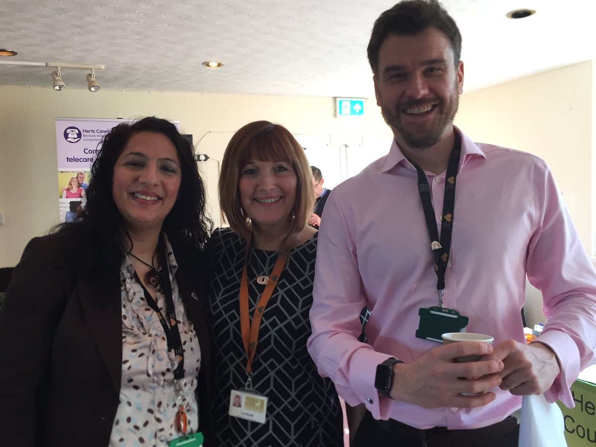 ⁦pleased to spot both ⁦<a href="/HCC_SabinaIqbal/">Sabina Iqbal</a>⁩ and ⁦@chrisbadger1⁩ are wearing their ⁦<a href="/HertsSWTP/">Hertfordshire Social Work Teaching Partnership</a>⁩ badges at the launch ⁦Of <a href="/HertsACS/">Adult Care Services</a>⁩ Sensory Service strategy