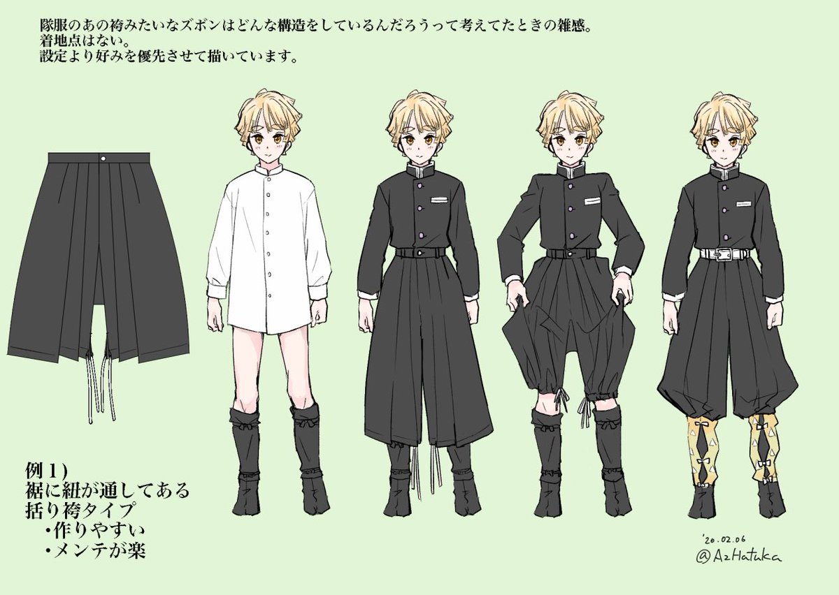 吉田 竜希 ニッカポッカで検索を 多分忍者服で足元はゲートル巻 江戸後期の侍旅装絵図にも近い絵図が