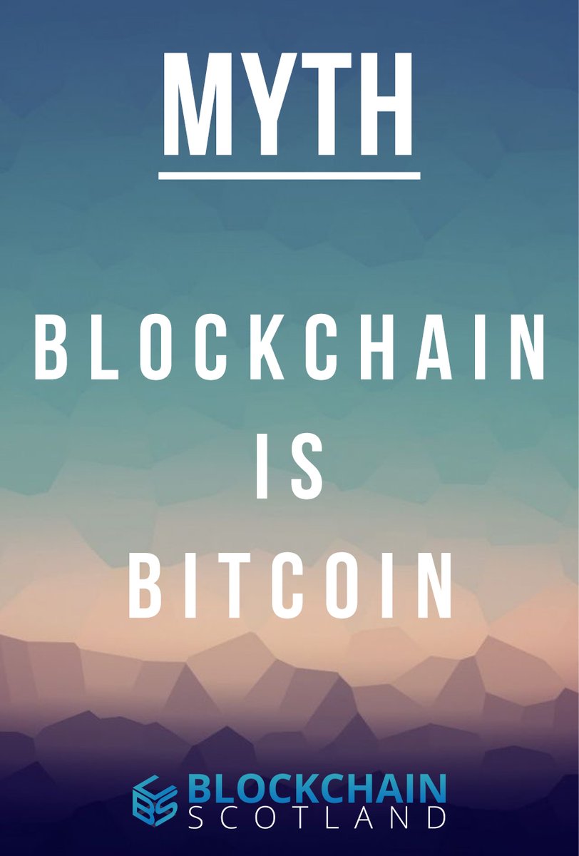Blockchain Scotland (@blockchainscot) on Twitter photo Blockchain is Bitcoin!
This is a myth to learn more about Blockchain visit our learning academy at blockchainscotland.co.uk Blockchain is Bitcoin!
This is a myth to learn more about Blockchain visit our learning academy at blockchainscotland.co.uk