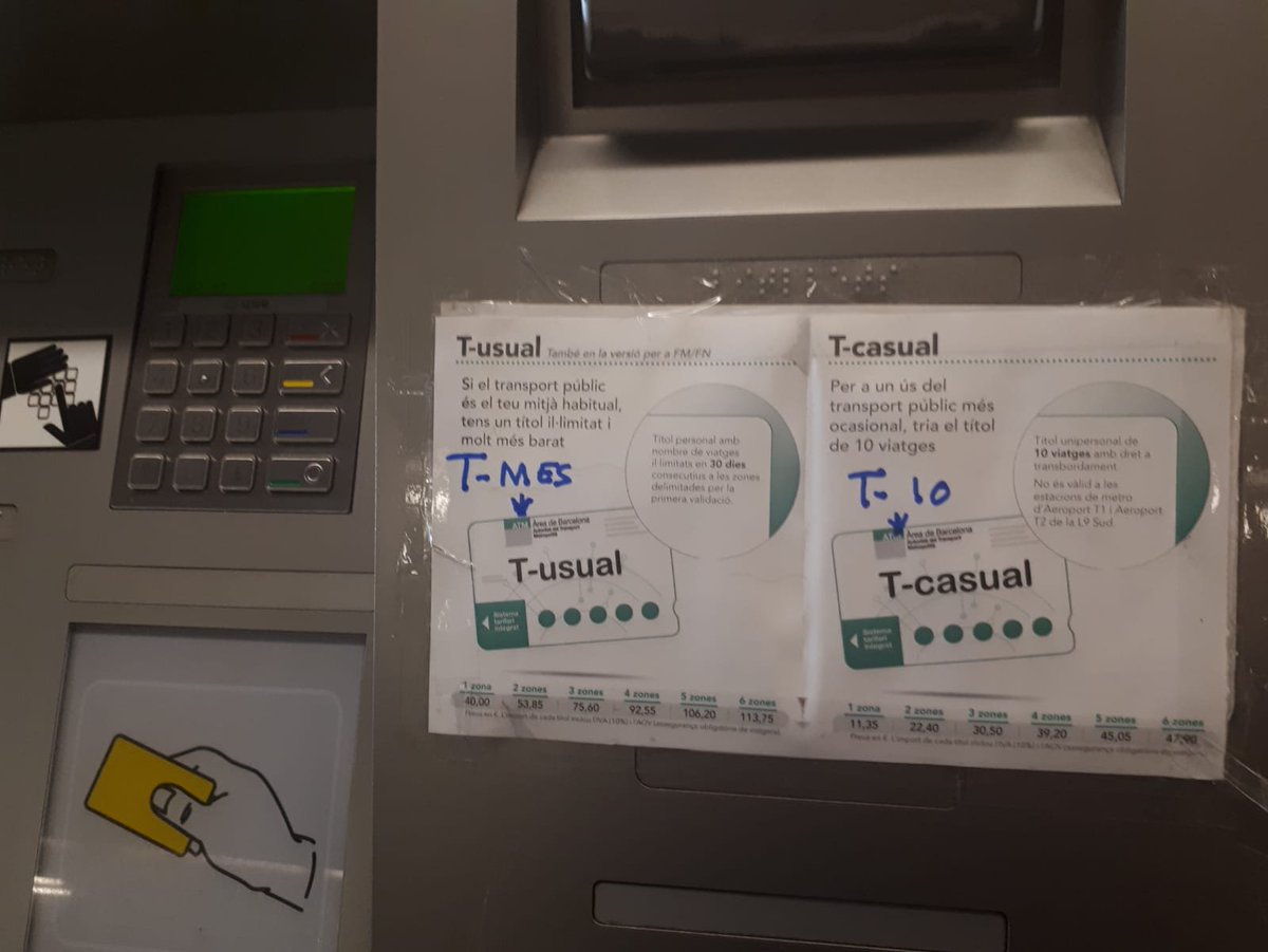 Laura_Font90's tweet image. Veig que no sóc l&apos;única que es fa la picha un lío amb el canvi de nom. Mira que era fàcil mantenir la T-10 i el preu, però els de TMB sembla que guanyin un bonus fent-nos la vida més difícil. A males, folis explicatius amb boli #tecnologiapunta #smartcity #bcntech #tmovilitat