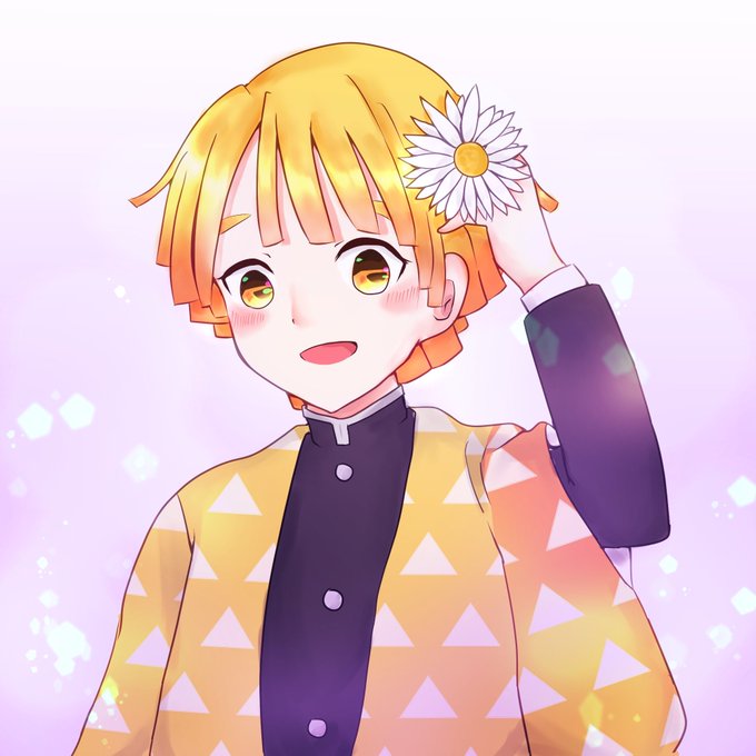 紬⚡️さんがTwitterに投稿した我妻善逸(鬼滅の刃)のイラスト。