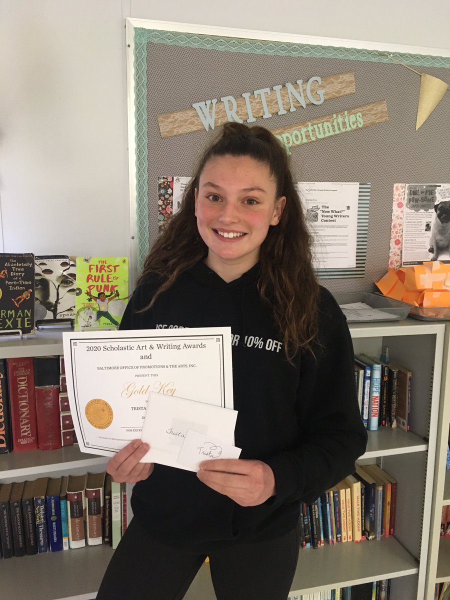Congratulations Trista for earning Gold Key recognition for your poem in the regional 2020 Scholastic Arts and Writing Awards contest! What an accomplishment! Best wishes for success at the national level. <a href="/SDMS_Berlin/">DecaturMiddle_Berlin</a> <a href="/WorcesterSystem/">Worcester Schools MD</a>