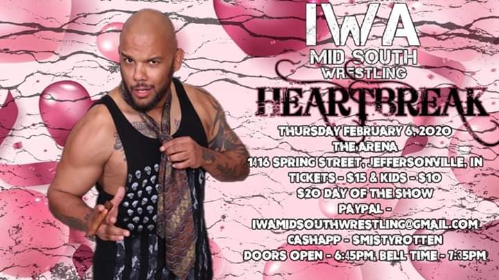 The ArenA (@thearena1416) on Twitter photo WHAT: <a href="/IWAMidSouth/">IG- @IWAMidsouth</a> Wrestling presents "Heartbreak"
WHEN: TONIGHT
WHERE: The ArenA
1416 Spring Street
Jeffersonville, Indiana
Doors Open: 6:45pm
Bell Time: 7:35pm
For more information, Please click here:
facebook.com/events/s/iwams… WHAT: <a href="/IWAMidSouth/">IG- @IWAMidsouth</a> Wrestling presents "Heartbreak"
WHEN: TONIGHT
WHERE: The ArenA
1416 Spring Street
Jeffersonville, Indiana
Doors Open: 6:45pm
Bell Time: 7:35pm
For more information, Please click here:
facebook.com/events/s/iwams…