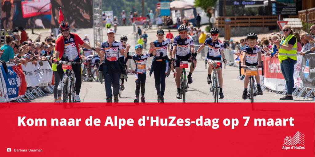 Kom jij zaterdag 7 maart naar de Alpe d'HuZes-dag? Bestel je gratis kaartje hier en meld je meteen aan voor leuke workshops die je helpen bij training of voeding: ad6.nl/2vWJvyr #ad6.