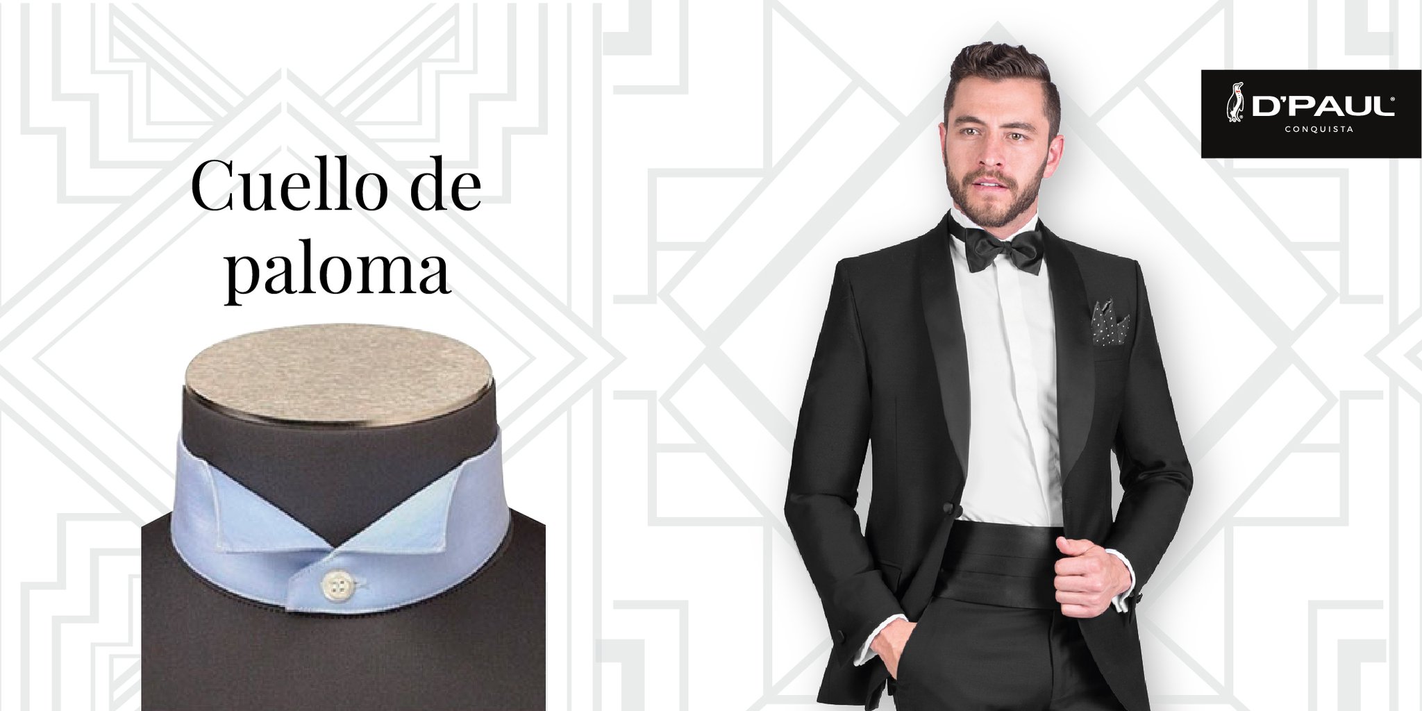 Camisa cuello paloma con corbata new arrivals