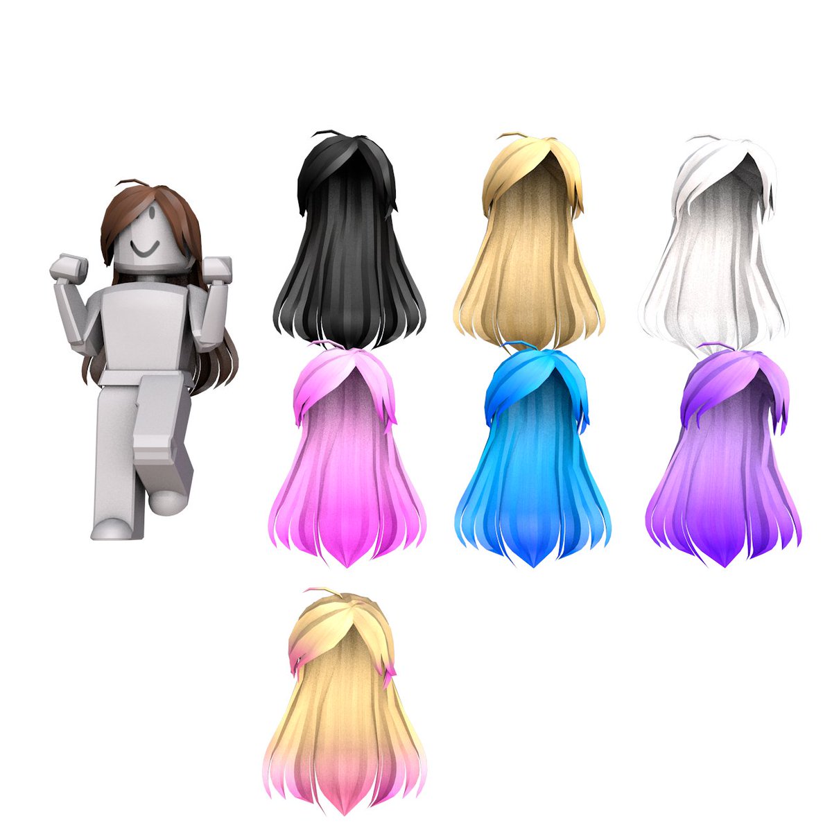 silk blonde hair roblox