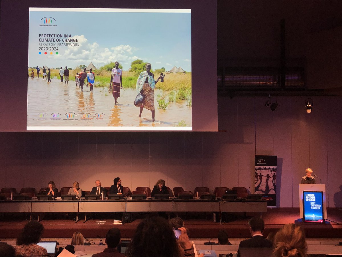 .@GillianTriggs speaking at the launch of the @ProtectionClust Framework & @CP_AoR Strategy highlighting that more than 50% of forcibly displaced are #Children Where once resettled by @Refugees many #Refugee communities will spend decades displaced including  entire childhoods