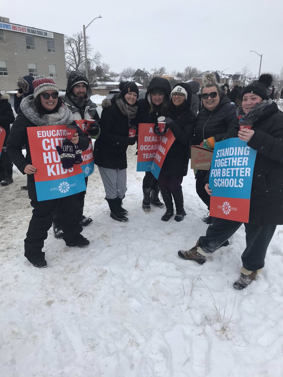 When your principal brings hot chocolate! Thankful for the support! #etfostrong #ETFOstrike