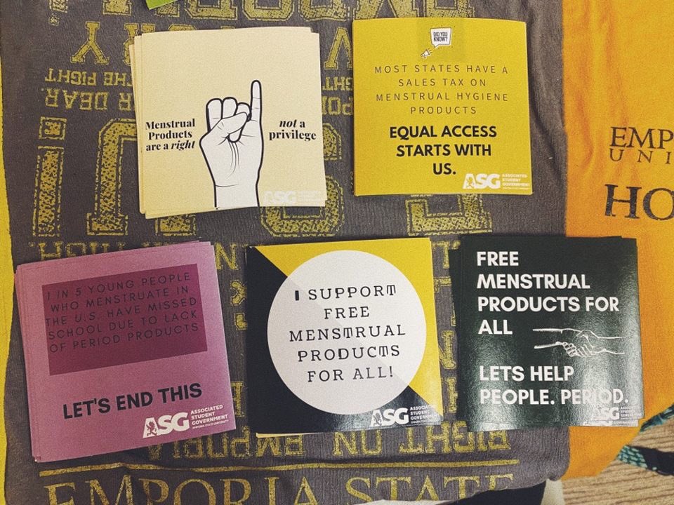 EmporiaStateASG's tweet image. Get excited Hornets! 

Who’s ready for free menstrual products and free stickers?! 🤩 

Coming soon 🥳