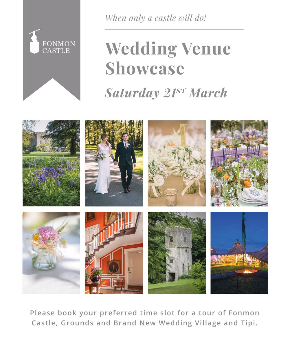 Don’t miss our Wedding Venue Showcase in March! Viewing times available to book from 11am. #whenonlyacastlewilldo #wedding #mrandmrs #bride #groom #weddingvenue #happycouple #tipi #HappilyEverAfter #showcase @SPIROSCATERERS <a href="/gem_news/">The Glamorgan GEM</a> <a href="/CWM_YSWW/">Your South Wales Wedding</a> <a href="/Weddingdaywales/">Your Wedding Day</a> <a href="/tiaramagwales/">Tiaramagazinewales</a>