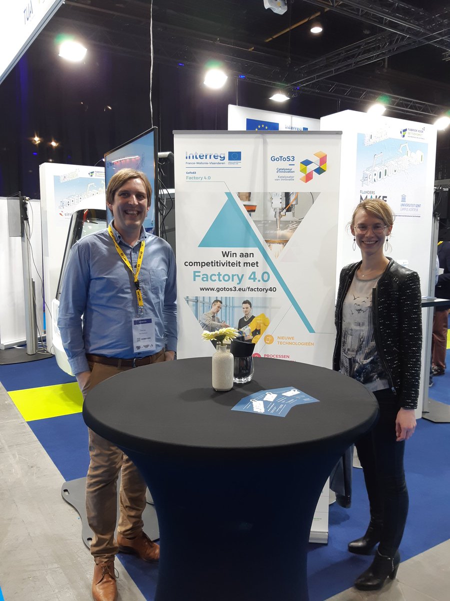 interreg_gotoS3's tweet photo. De partners van #factory4_0 verwelkomen u op de stand 476/Fabrieken van de toekomst M&M tijdens Prototyping-MNE @kortrijkxpo
@InterregFWVL https://t.co/2MCNDHwDKB