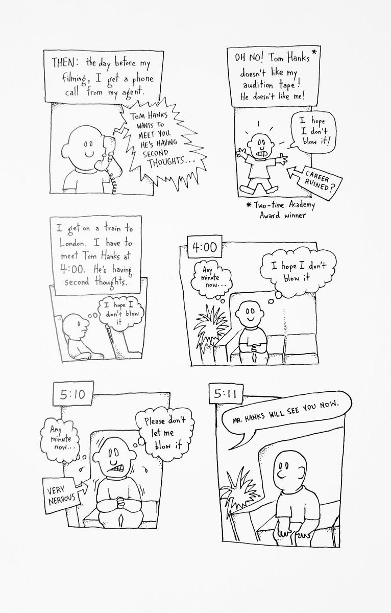 DeadEyespodcast's tweet photo. @headgum @adamconover @OuiMaelle @AdamSims_ @Spotify @ApplePodcasts @connorratliff As promised in Ep 3, here is the 4-page #DeadEyesConnorComic, raw &amp; poorly-rendered, with Connor embarrassingly trying to mimic the bitter tone of late 1990s alt comix.

ALSO: here is a 45-minute video of @OuiMaelle's panel-by-panel analysis of the comic:
https://t.co/7Wb80IhOHG https://t.co/plE5Gu1fqD