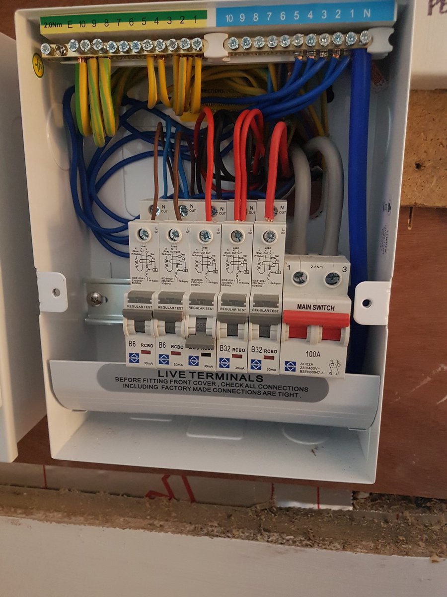 Enjoyed fitting my first <a href="/Lewden_Elec/">Lewden</a> rcbo board. Loads of room and looks great! #electrician #suffolk