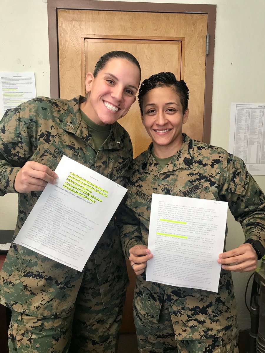 My daughter Marcela was recognized as Manpower Officer of the Year and Anggie Staff Non-Commissioned Officer of the year! I’m so proud of both of you! #Marines  #excellence #thebestofthebest #proudmom