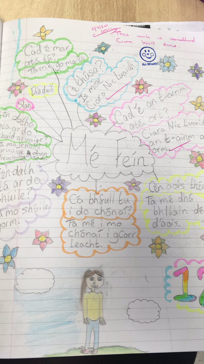 GaeilgeASNP's tweet photo. A lovely piece of work ok Mé Féin from Ciara McCloy in 899 @stpaulsbbrook #gaeilge https://t.co/wXB99lyzNG