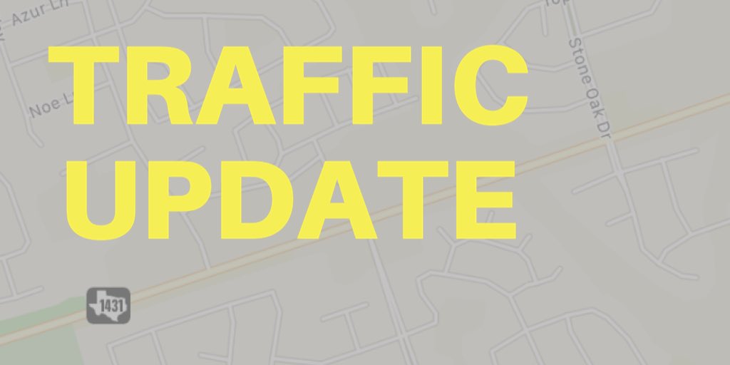 roundrockpolice's tweet photo. Drive safe out there as some roads  and overpasses may be slippery. 

RM 1431 from IH-35 to Stone Oak Drive is temporarily shut down in both directions because of ice and two separate accidents. TxDOT is en route. TIME: 6:50am #RRtraffic https://t.co/9zr4Q78QD3
