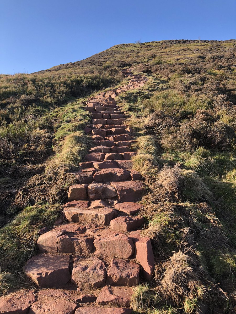 Sometimes you just want to say thank you! Beautiful and simple steps on The Eildon Hills. I would like to thank the step builders and whoever paid for them #thankyou #getwalking #BetterForKnees @MelrosePaths