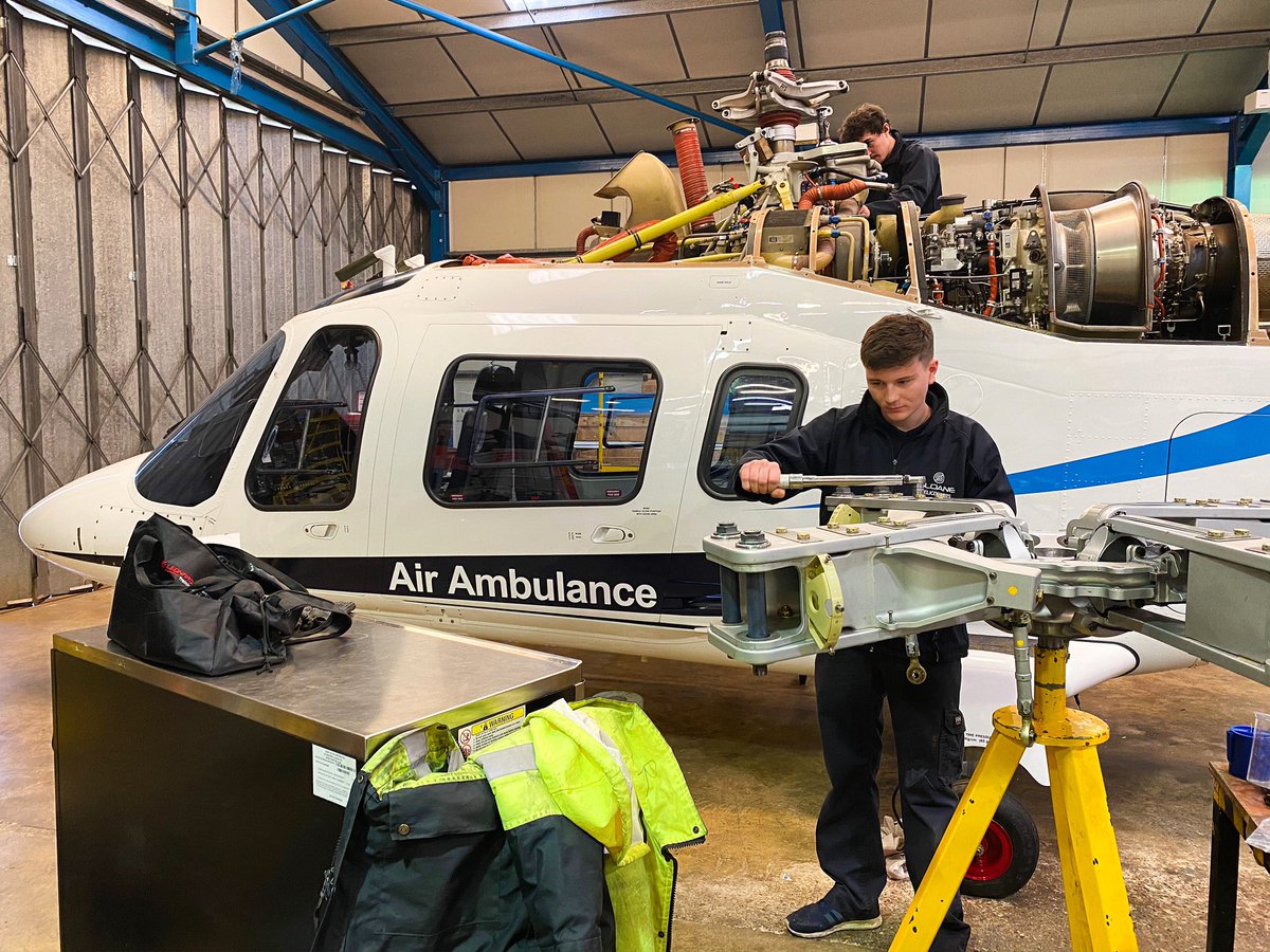 Shoutout to Will Webb this #NationalApprenticeshipWeek. He has been an apprentice with us for over two years learning all there is to know about helicopter engineering 👨🏻‍🔧. His favourite aircraft is G-RSCU, our back-up air ambulance 🚁.