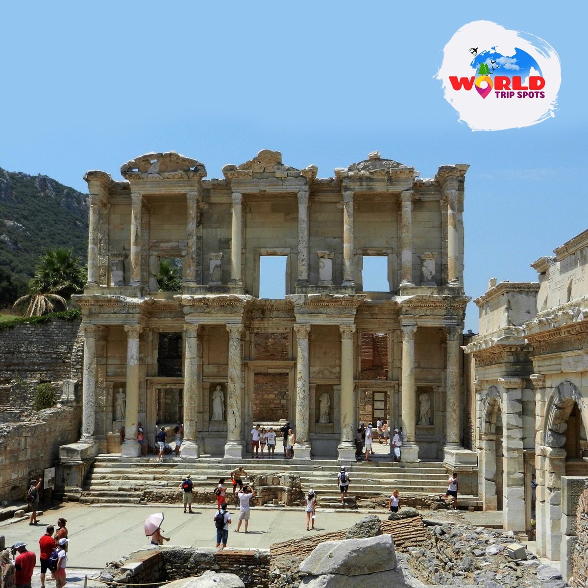 WorldTripSpots's tweet photo. #Turkey
#Europe’s most complete classical metropolis, #Ephesus is an ancient site located in #Aegean Turkey. By the 1st century BC, Ephesus was one of the largest cities in all of the #RomanEmpire, boasting one of the Seven Wonders of the Ancient World, the #TempleofArtemis. https://t.co/hFtKCqJeQl