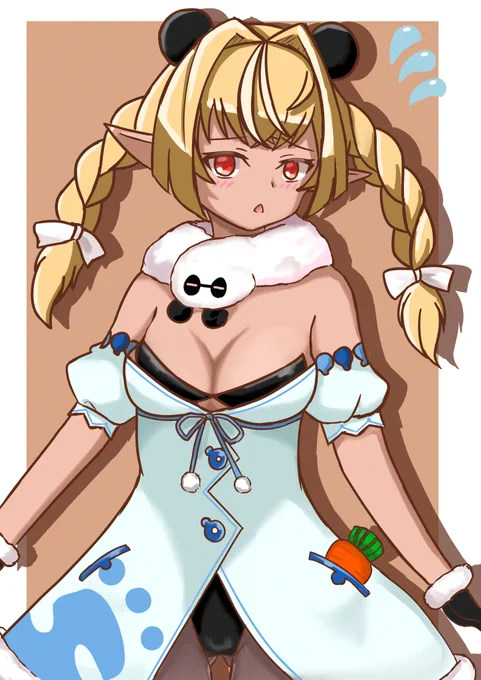 出来心でふーたんにぺこーらの服着てもらった。 #しらぬえ 
