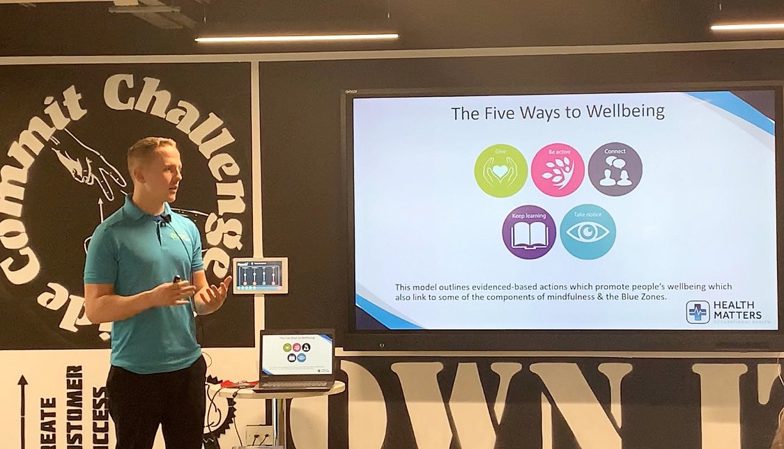 neuedaltd's tweet photo. Big thanks to Adam Kelly from #healthmatters for our first info session of 2020 covering the “5 ways to wellbeing”. 👏 ———————
#wellness #mentalhealth #beactive #connect #care #learn #takenotice #neueda #belfast #malaga #northernireland https://t.co/3Z169VmVWv