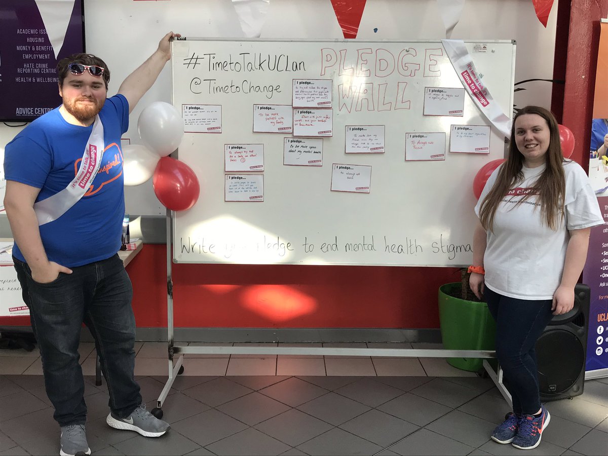 Jozanda's tweet photo. Time to Talk day is in full swing in the @UCLanSU Atrium - come along to chat to our @TimetoChange Champions until 4pm and win prizes or get free cake 🍰 #TimetoTalkUCLan #timetotalk #TimeToTalkDay https://t.co/qHk3JCucay