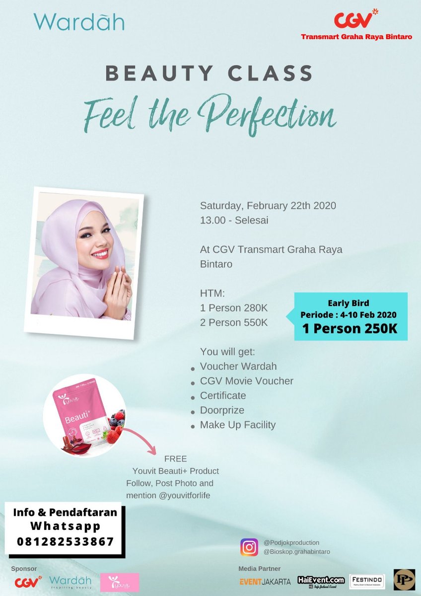 Beauty Class With Wardah X CGV 2020 festivalindonesia.wordpress.com/2020/02/06/bea…