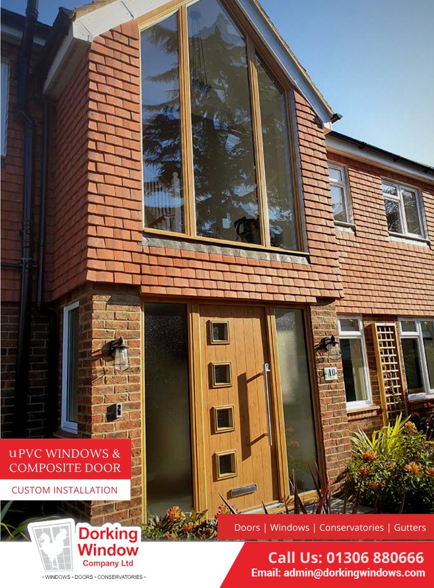 DorkingWindows's tweet photo. We supply &amp; install a range of uPVC windows and source composite doors from Solidor - UK's largest composite door maker. Here's a recent installation. https://t.co/HQz3E6ayn1
