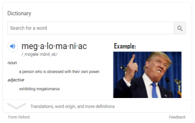 melissadferrell's tweet photo. This is how this definition entry should look @realDonaldTrump https://t.co/YFsZuFVMfq