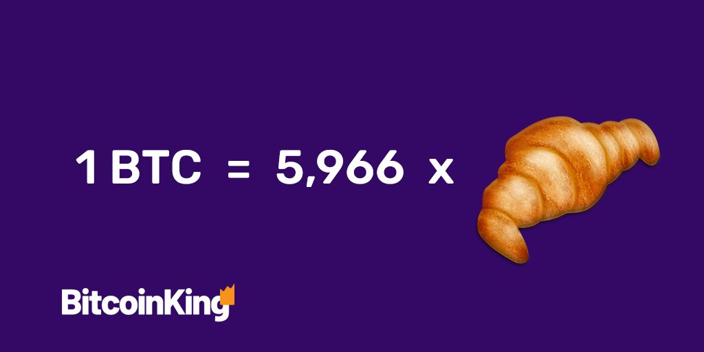 Did you know how many of these world renowned pastries you can buy with one Bitcoin? 🥐

 #Bitcoin #BTC #Crypto