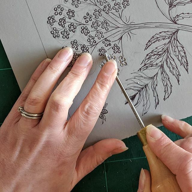I'm having a few issues with the Runswick Bay lino as the colours just aren't right, so I thought I'd give it a break and do something else for now. I started on a Cow Parsley lino yesterday and I think it will go really nicely with my Dandelions lino. .… ift.tt/31uh0UB