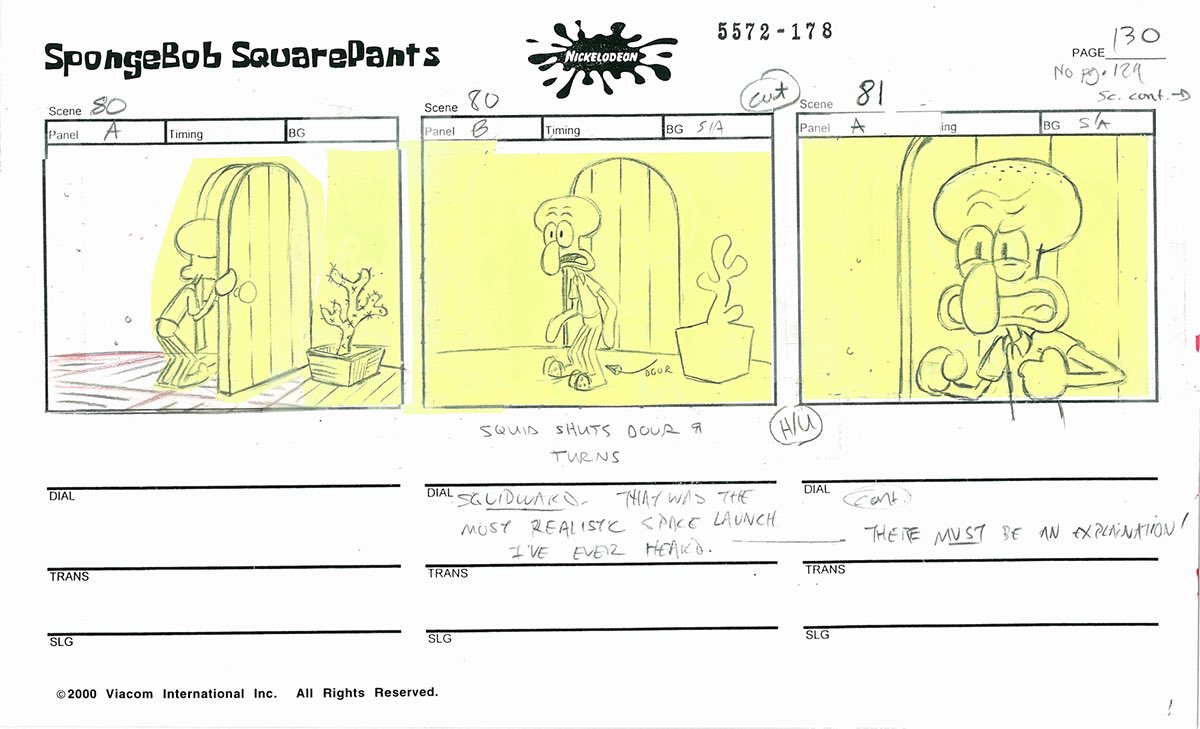 The Art Of Spongebob On Twitter Storyboards From Idiot Box