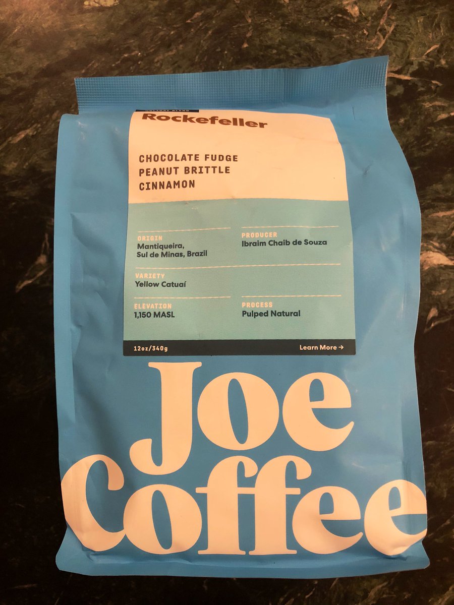 Joe Coffee RockefellerI look forward to Rockefeller every holiday season. A truly wonderful winter cup with fantastic flavor and some nice sweetness. Warms me up inside. One of the best coffees from one of my absolute favorite NYC coffee companies.